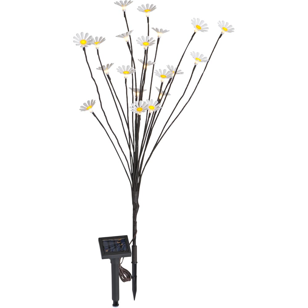 Wilko 20 Warm White LEDs Daisies Garden Solar String Lights Wilko
