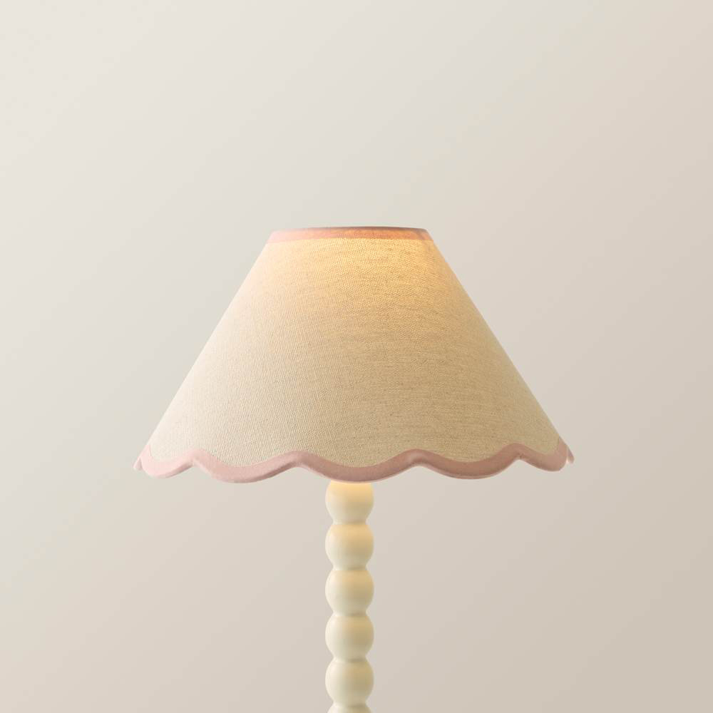 ValueLights Florie Scallop Pink Trim Small Shade Image 3