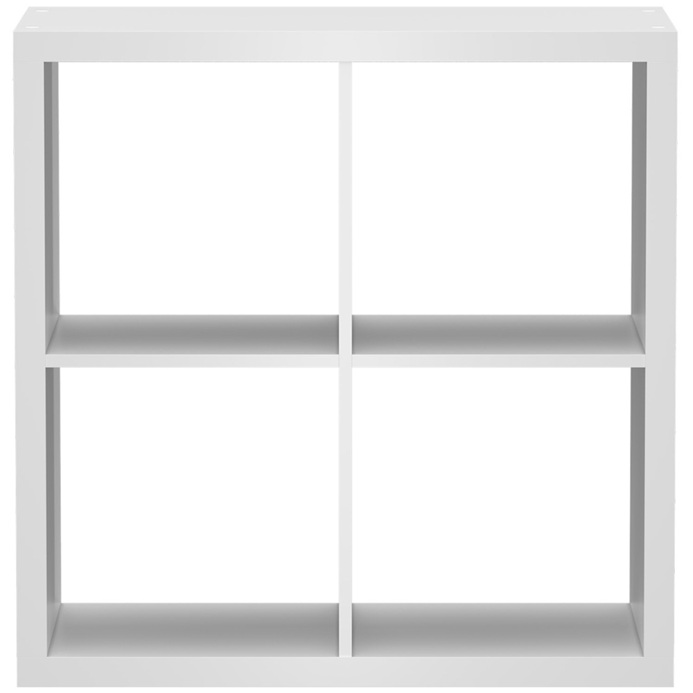 Clever Cube 4 Shelf White Square Storage Unit Image 3