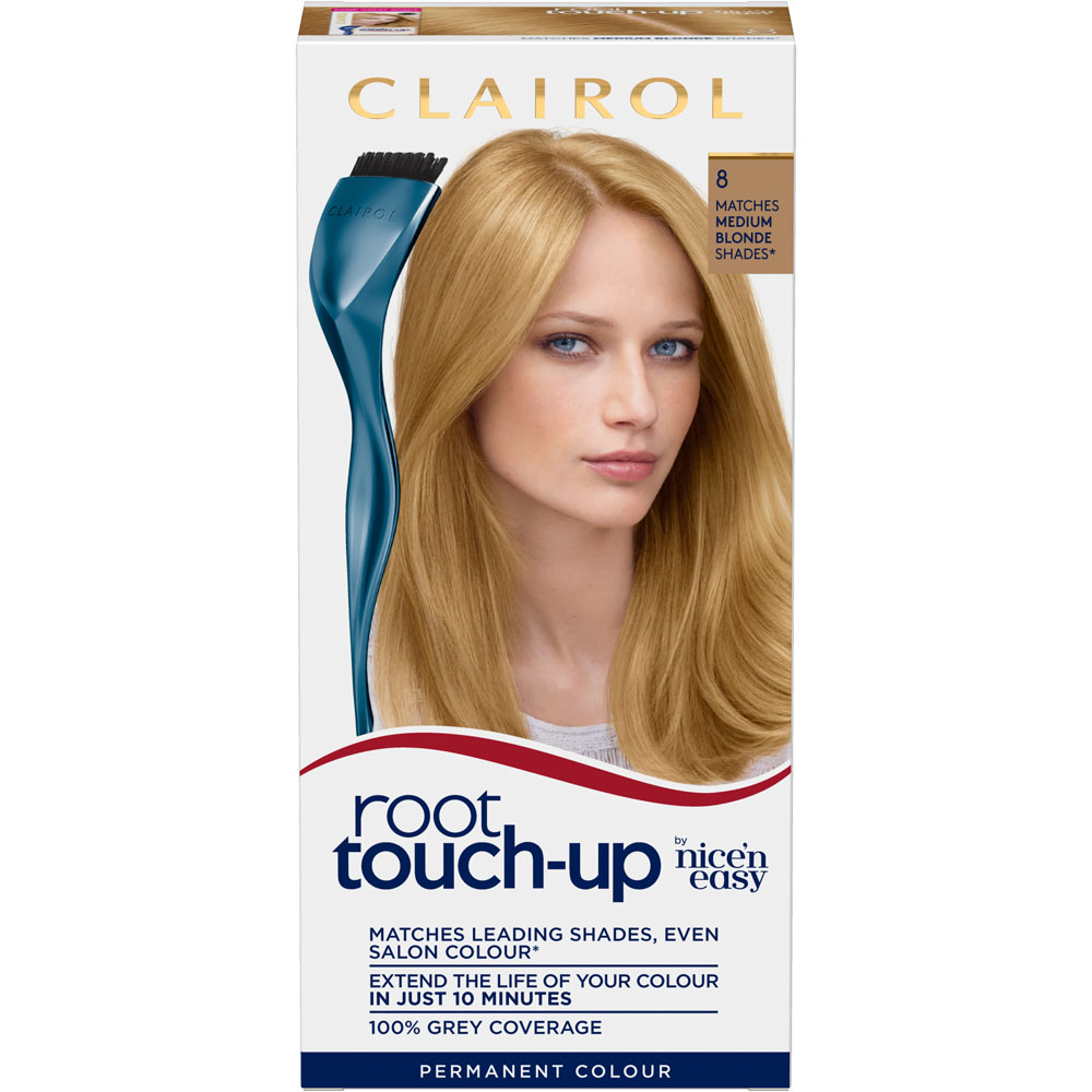 Nice and Easy Touch Up Permanent Hair Colour 8 Medium Blonde Image 1