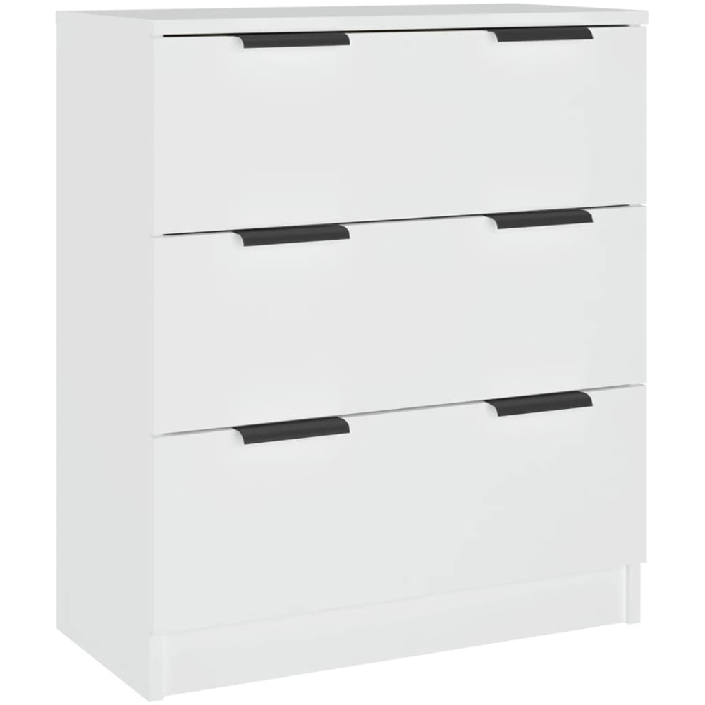 vidaXL 3 Drawer White Sideboard Image 2