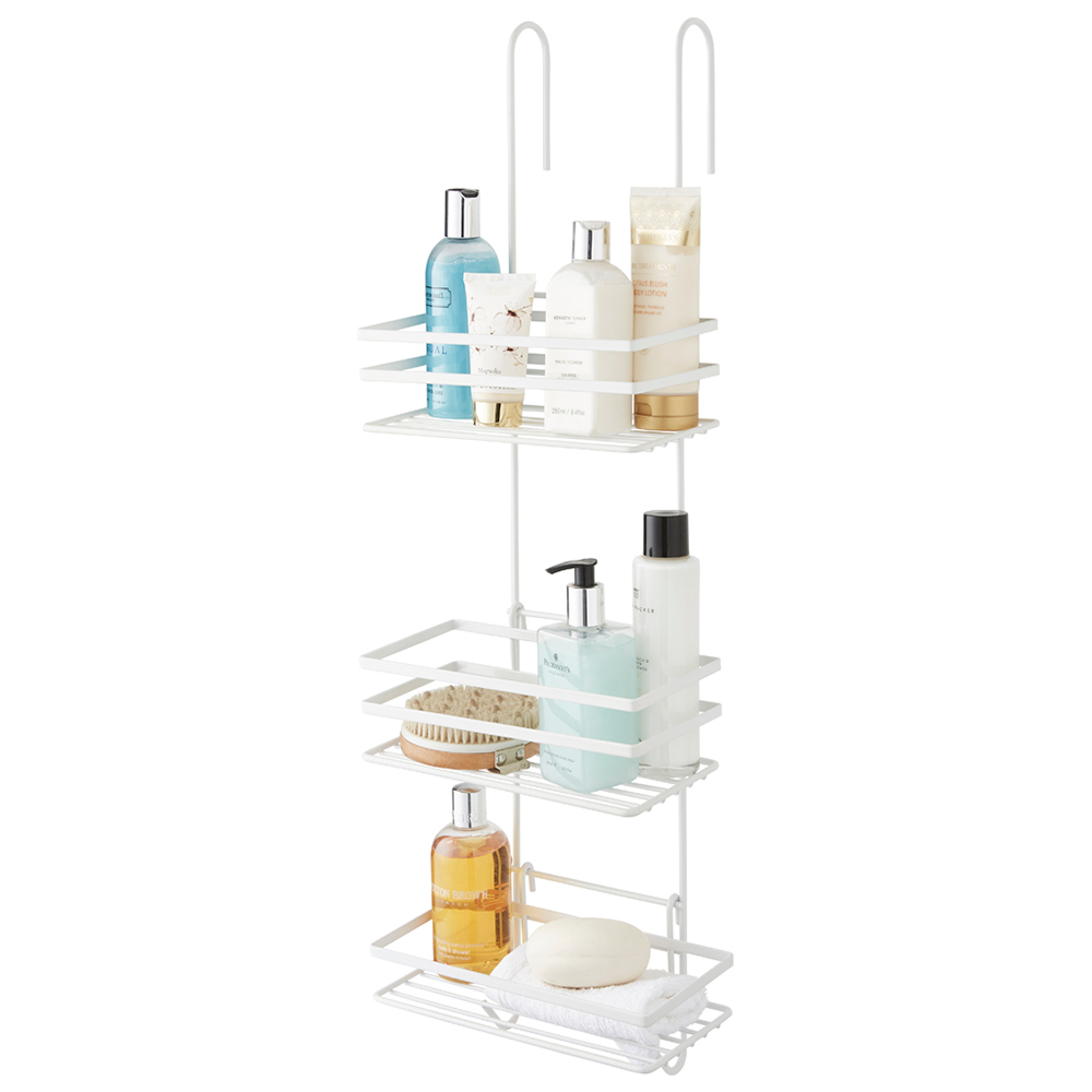 House of Home White 3-Tier Shower Caddy Image 3