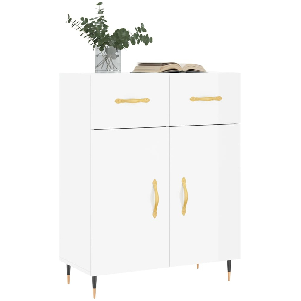 vidaXL 2 Door 2 Drawer White Sideboard Image 3