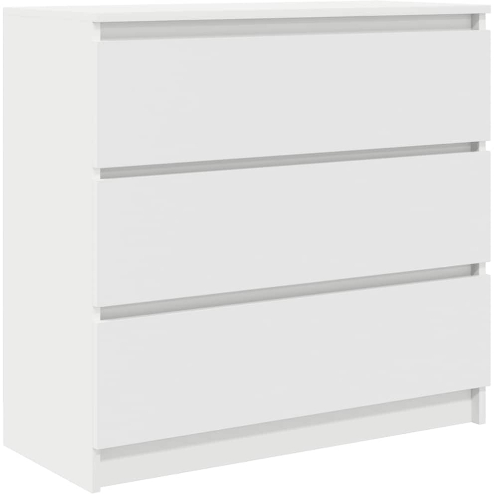vidaXL 3 Drawer White Sideboard Image 2