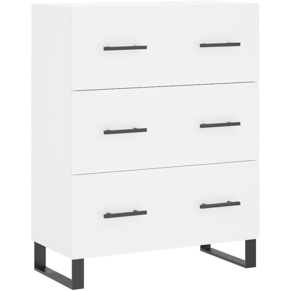vidaXL 3 Drawer White Sideboard Image 2