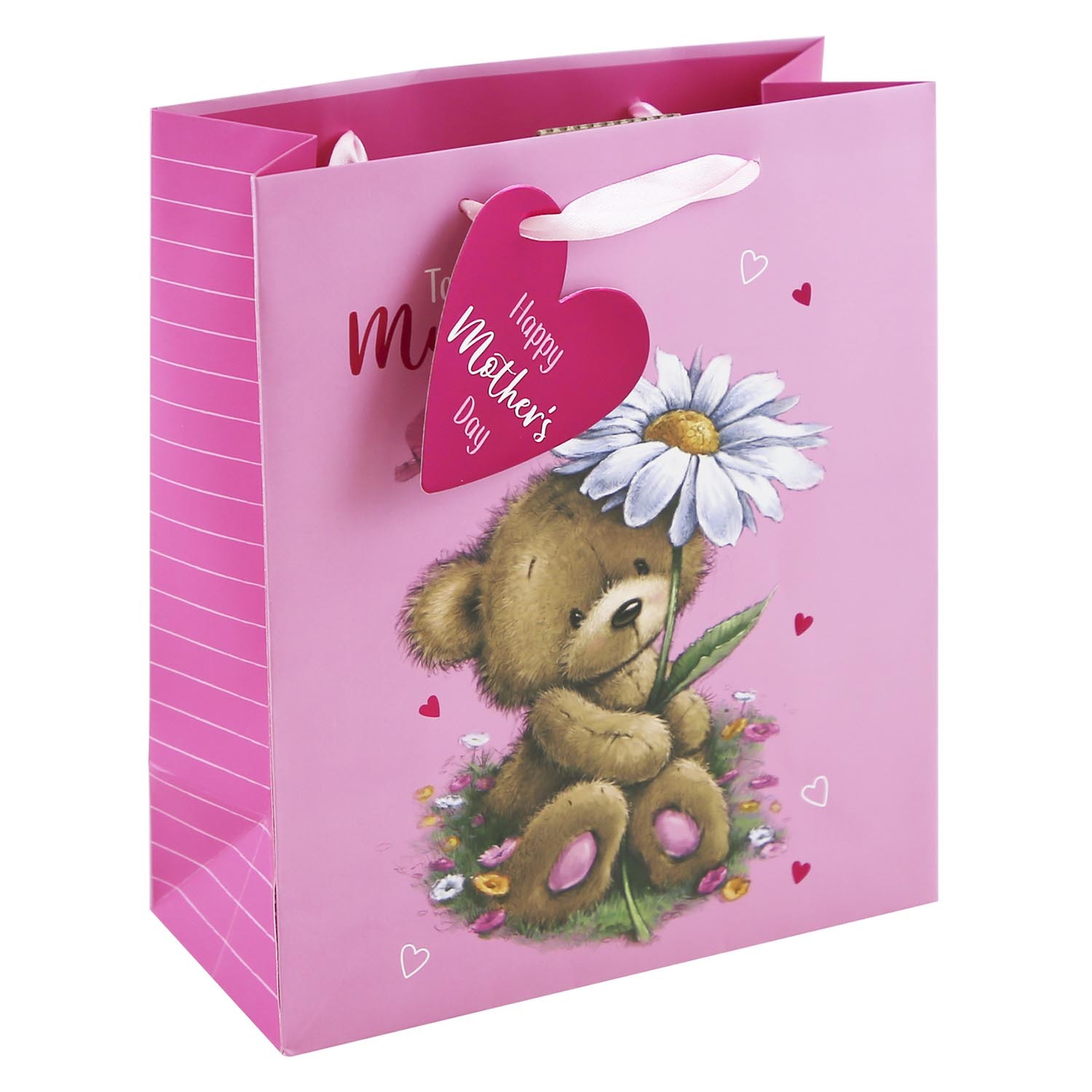 Cute Mothers Day Bear Bag - Pink Image