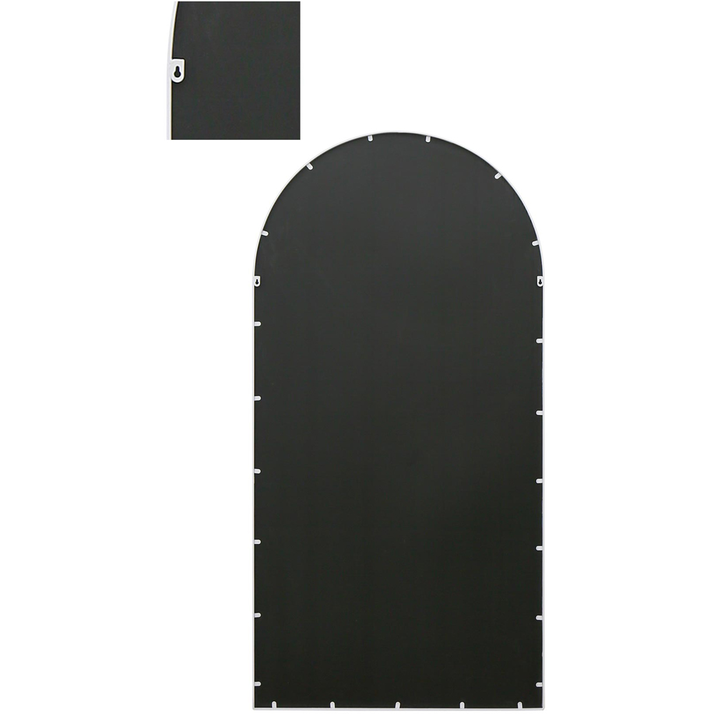MirrorOutlet The Arcus White Arched Wall Mirror 180 x 90cm Image 4