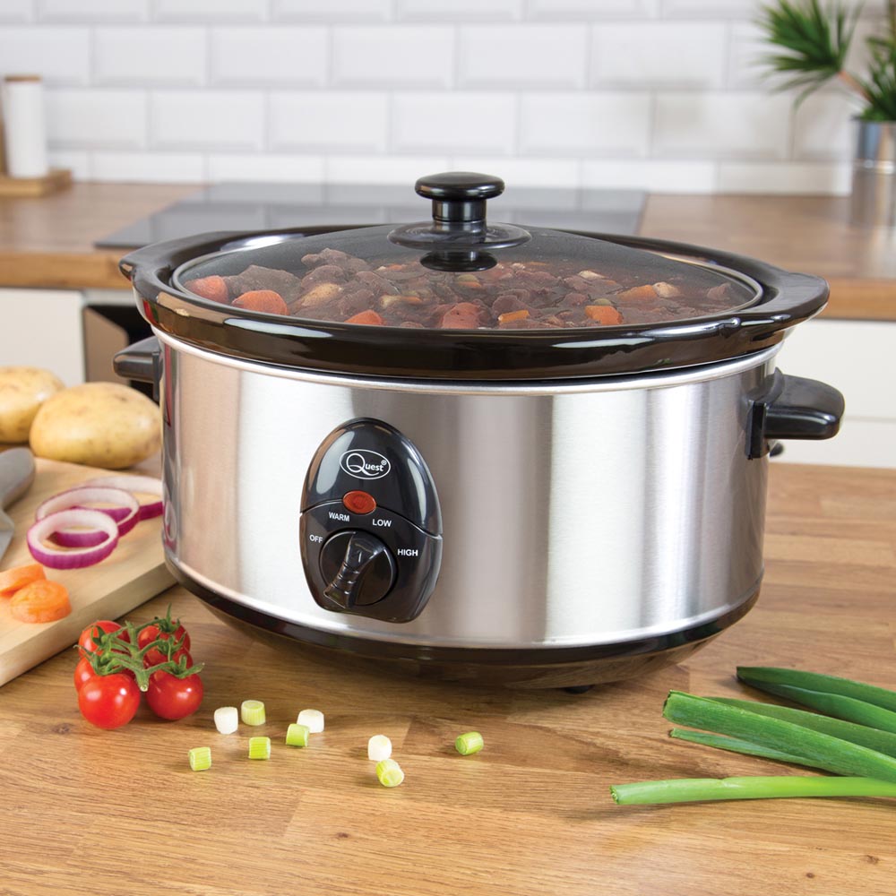 Quest Stainless Steel 3.5L Slow Cooker 200W Image 2