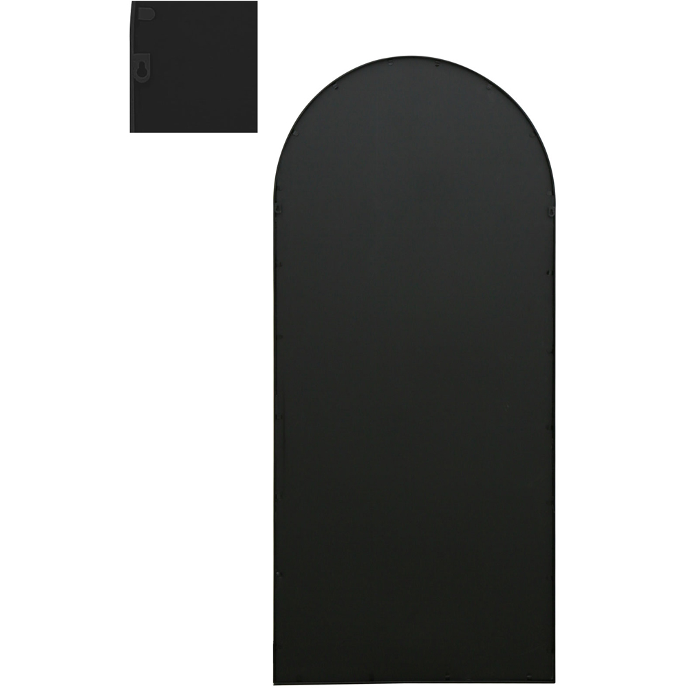MirrorOutlet The Arcus Black Framed Arched Leaner Garden Wall Mirror 190 x 85cm Image 4