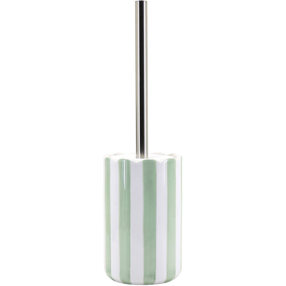 Sage Stripe Toilet Brush Image 2