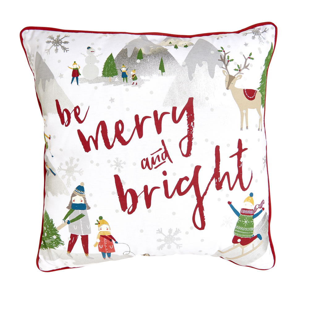 Wilko Merry and Bright Cushion 43 x 43cm Image 1