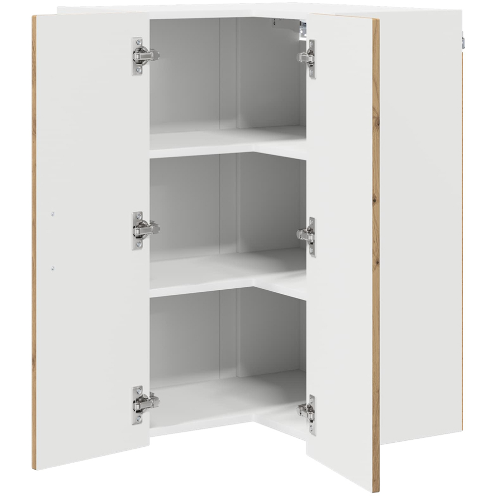 vidaXL 2 Door Artisan Oak Kitchen Wall Corner Cabinet Image 5