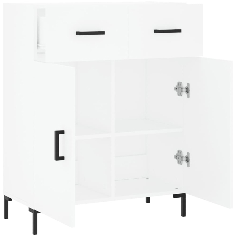 vidaXL 2 Door 2 Drawer White Sideboard Image 5