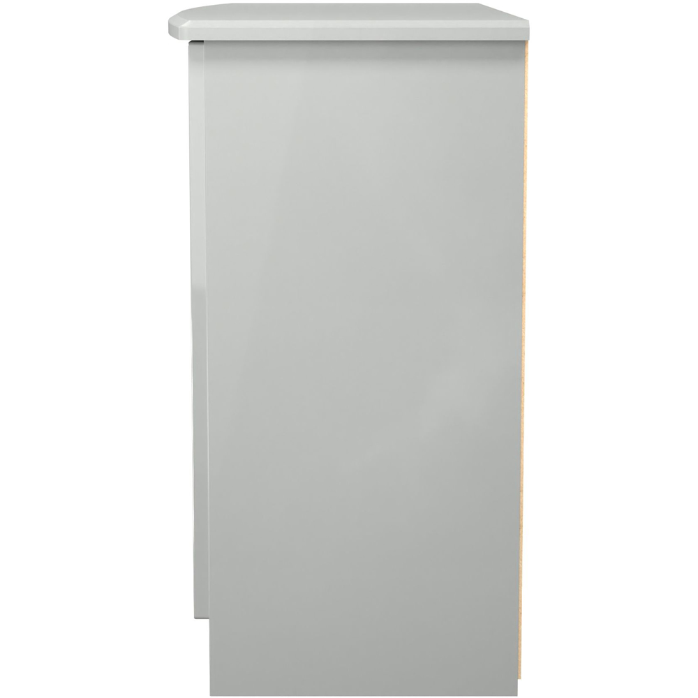 Crowndale Camden 3 Door Grey Gloss and Dusk Grey Sideboard Ready Assembled Image 3