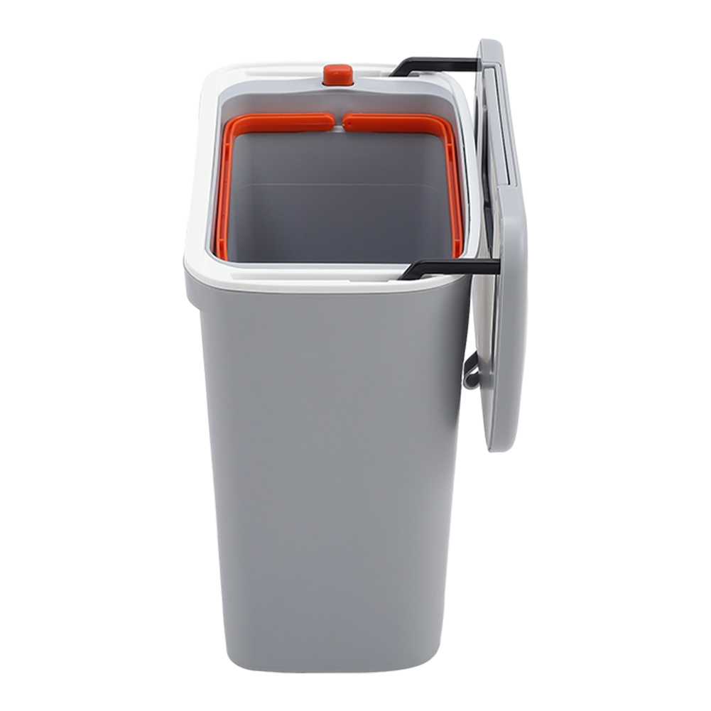 Living and Home Trash Bin with Inner Bucket Grey Image 5