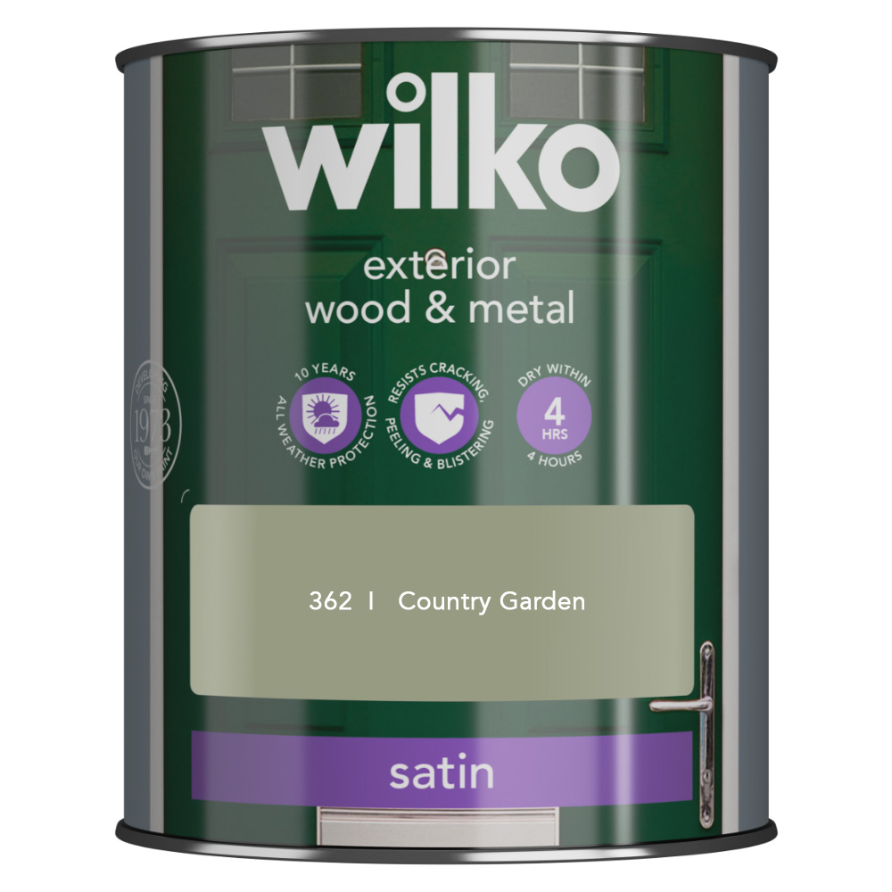 Wilko Country Garden Satin Quick Dry Exterior Paint 750ml Image 2