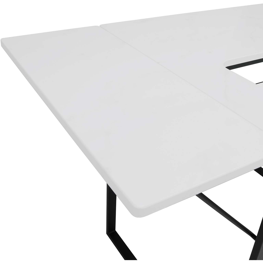Sewing Online 13405 Charcoal Black and White Dart Sewing Machine Table with Foldable Top Image 5