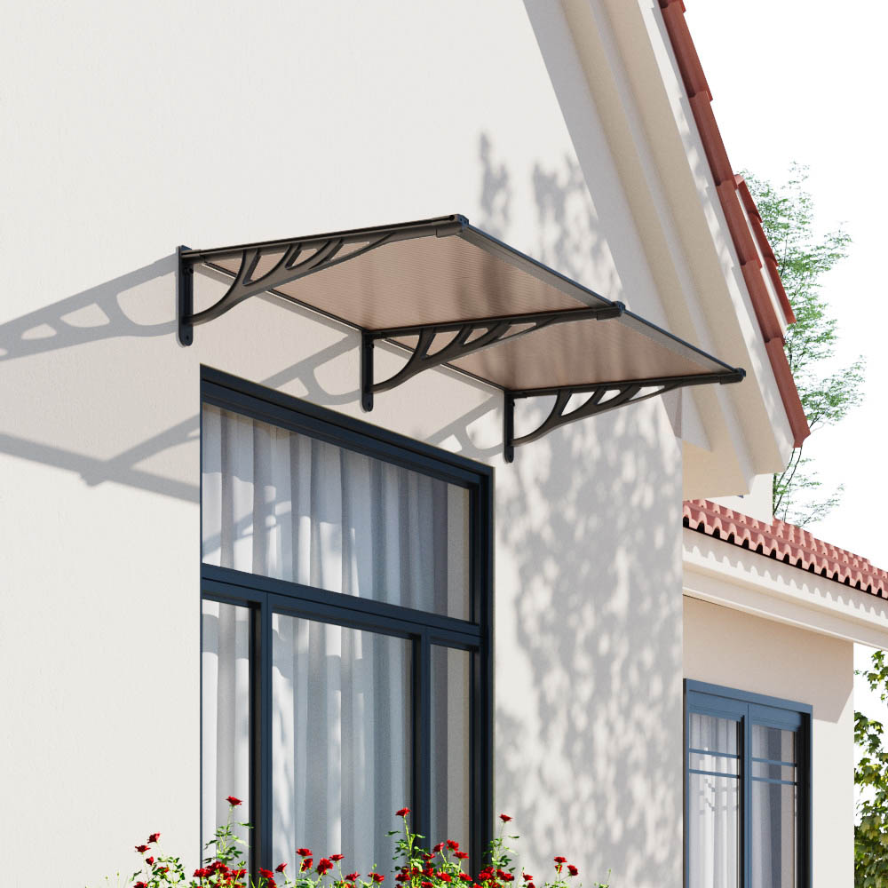 Living and Home Dark Brown Flat Door and Window Canopy 2.0 x 0.9m Image 8