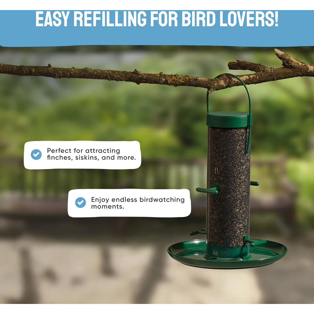 Happy Beaks Supa 4 Port Nyger Feeder with Tray Image 5