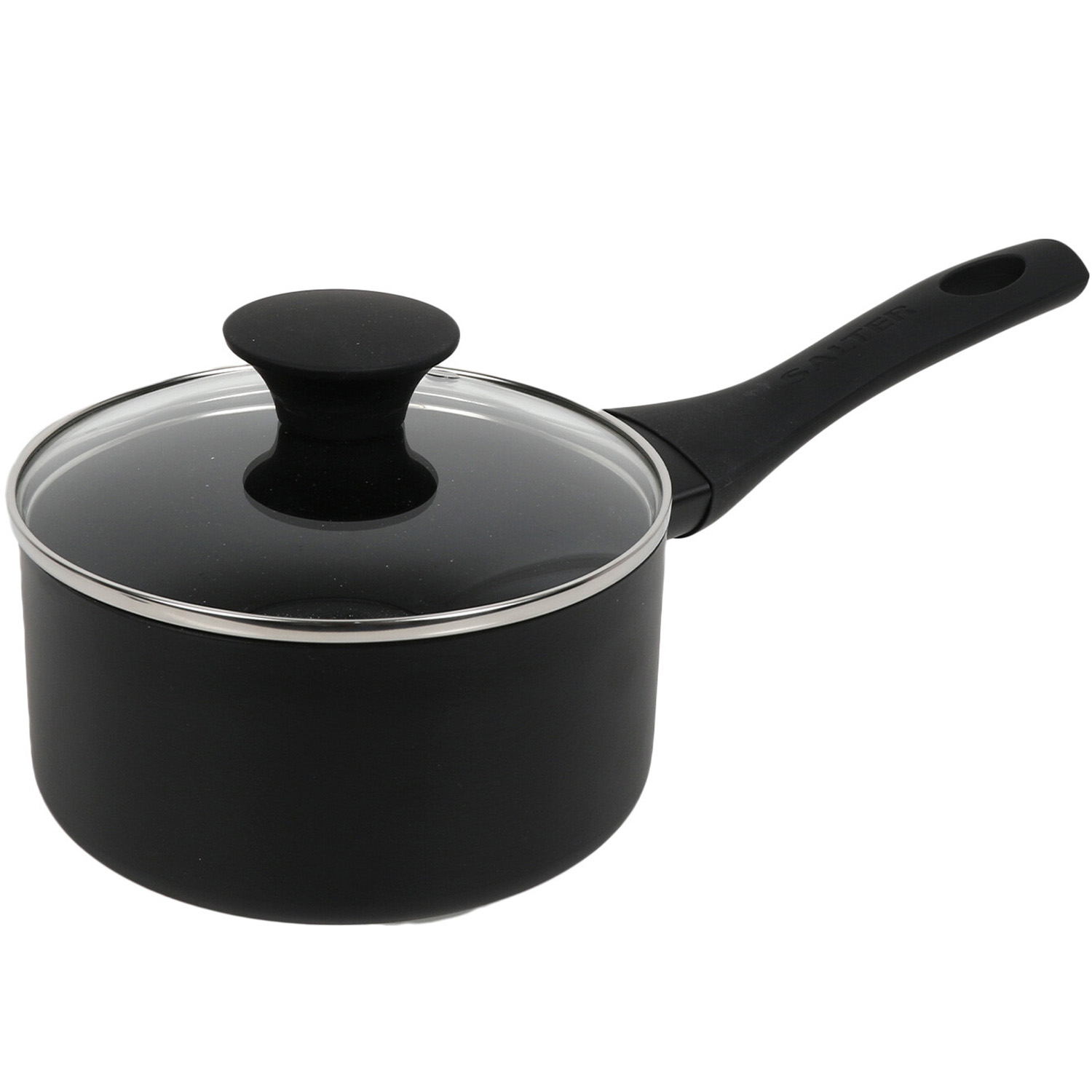 Salter 16cm Black Premium Essentials Saucepan Image 1