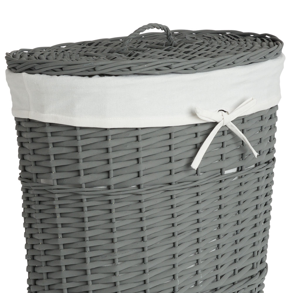 Wilko Grey Willow Laundry Basket Image 4