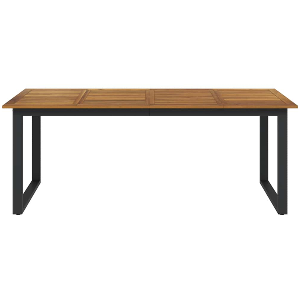 vidaXL Brown and Grey Solid Wood Acacia Garden Table 200cm Image 3