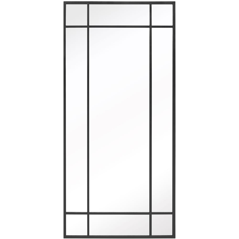 The Fenestra Black Leaner Wall Mirror 180 x 85cm Image 1
