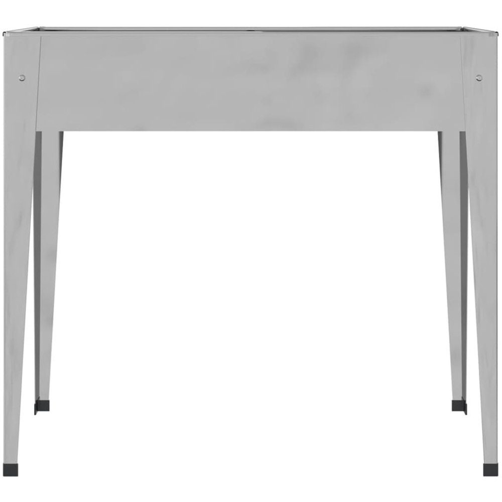 vidaXL Silver Galvanised Steel Garden Planter 100.5 x 40.5 x 90cm Image 3
