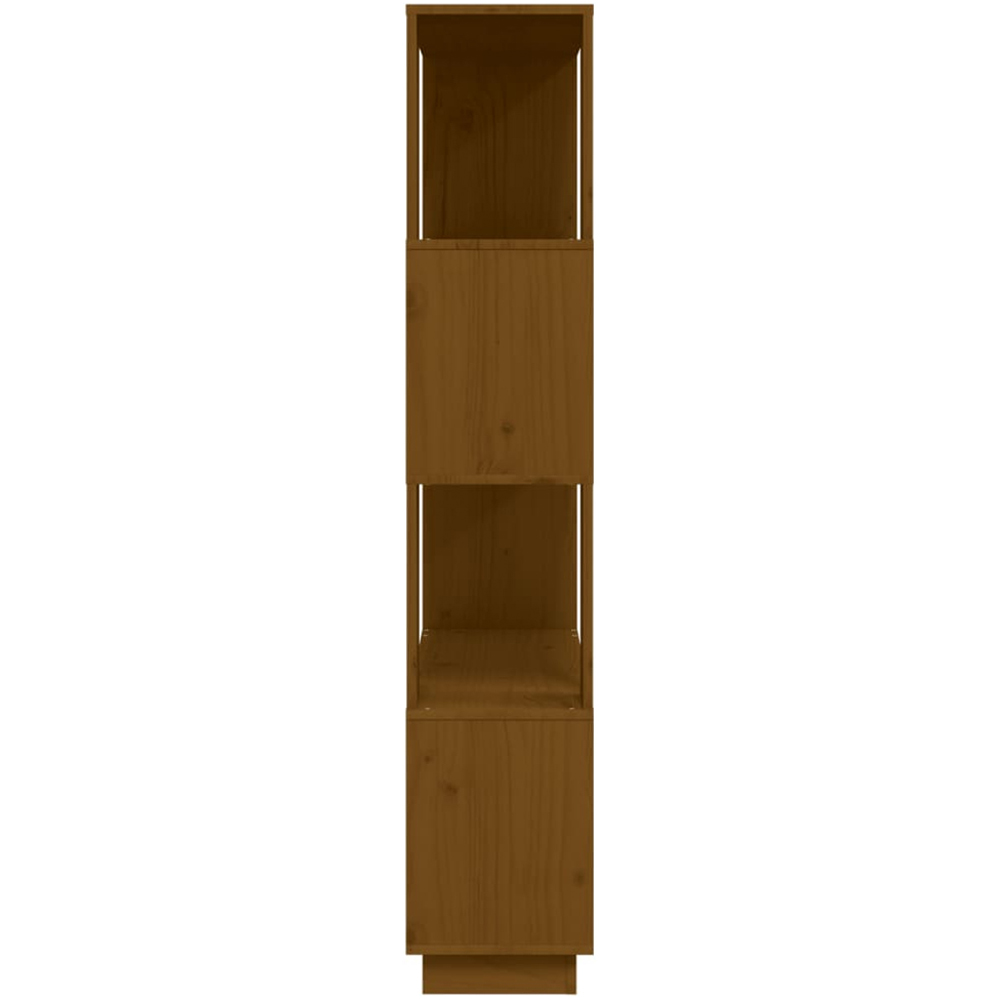 vidaXL 4 Shelf Honey Brown Solid Wood Bookcase Image 5
