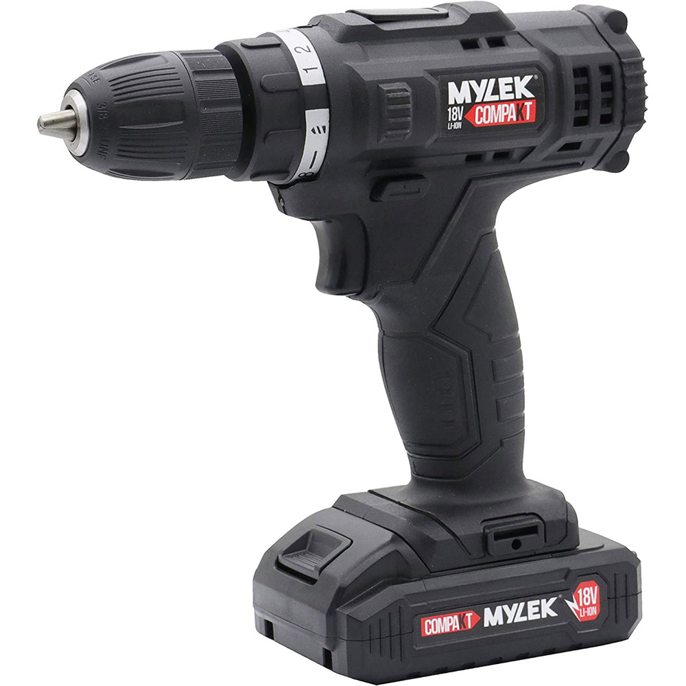 MYLEK 18V Lithium-Ion Drill Drive Including Battery and 130 Accessories Image 8