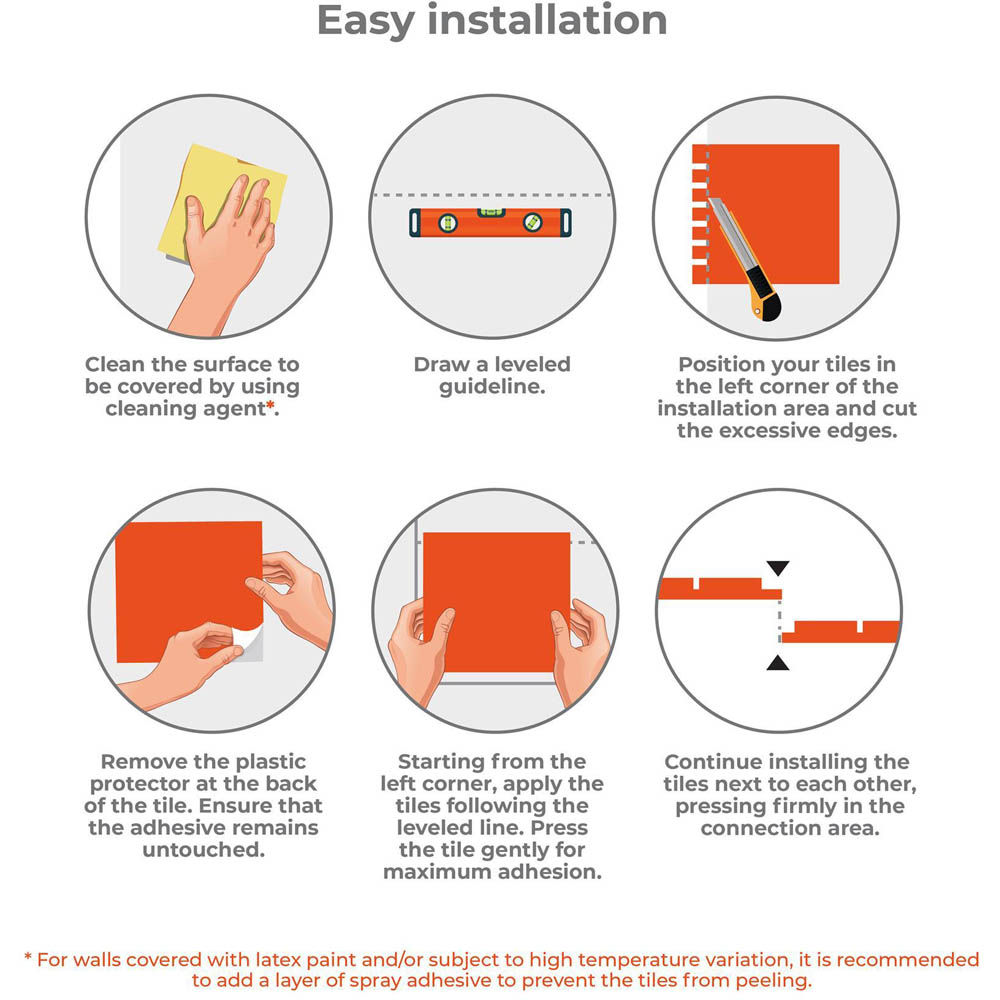 Walplus Grey Stone Leaf 3D Tile Sticker 20 Pack Image 5