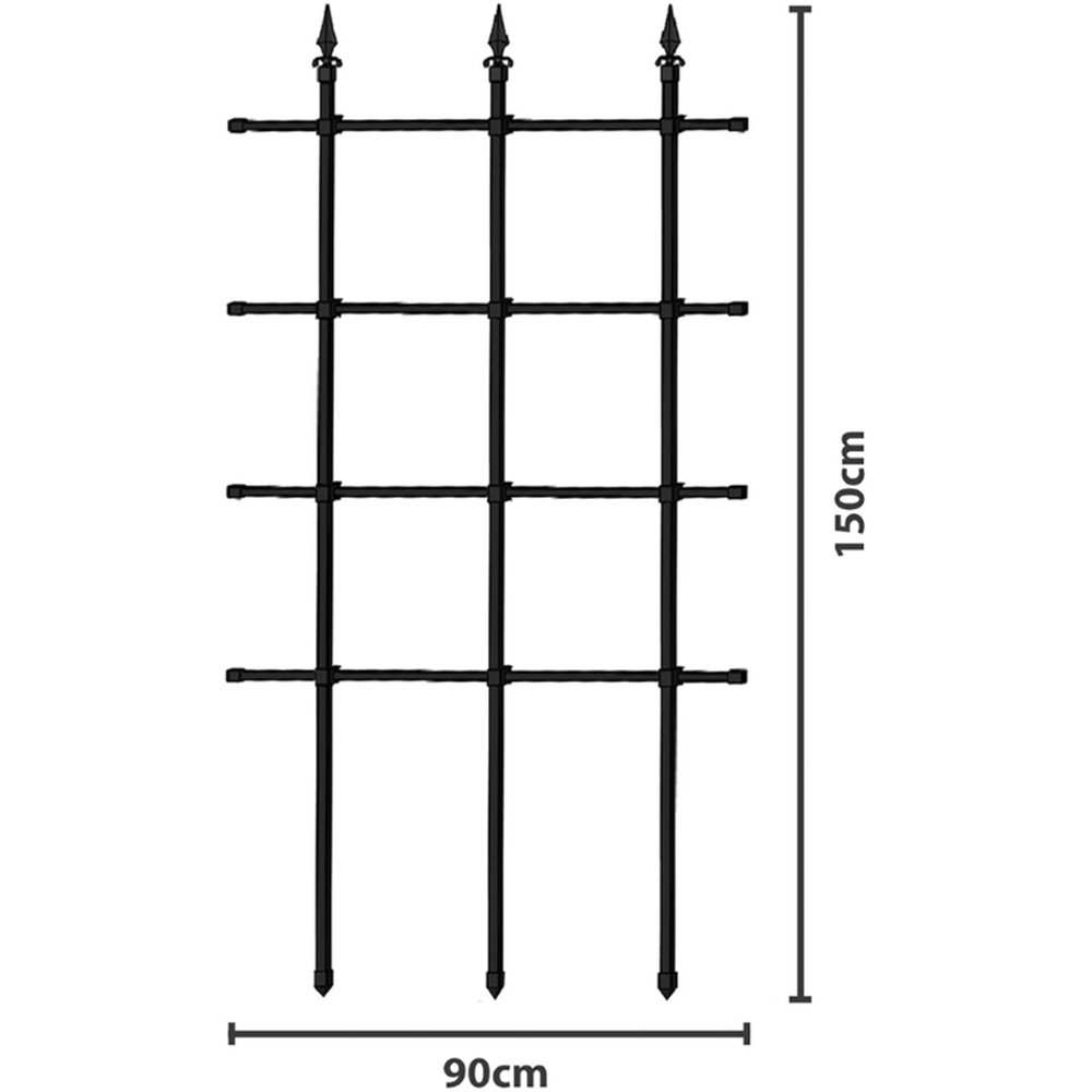 Garden Gear Metal Rose Garden Trellis 150 x 90cm Image 3