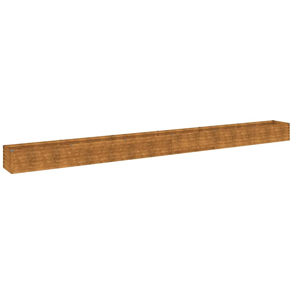 vidaXL Rusty Corten Steel Raised Garden Bed 36 x 50 x 580cm Image 1