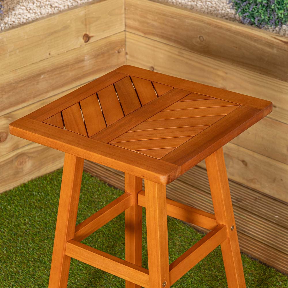 Samuel Alexander Kapalua Wooden Slatted Garden Side Table 73 x 45cm Image 4