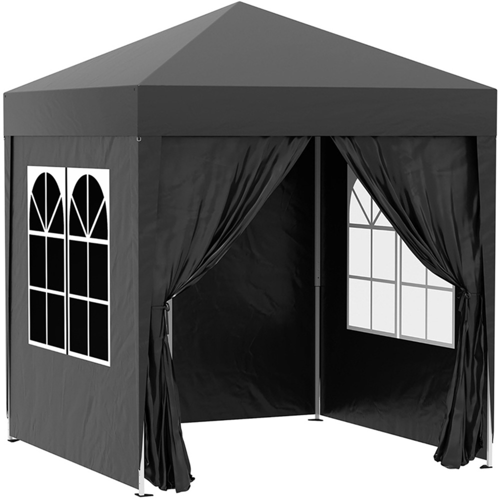 Outsunny 2 x 2m Black Marquee Gazebo Party Tent Image 2