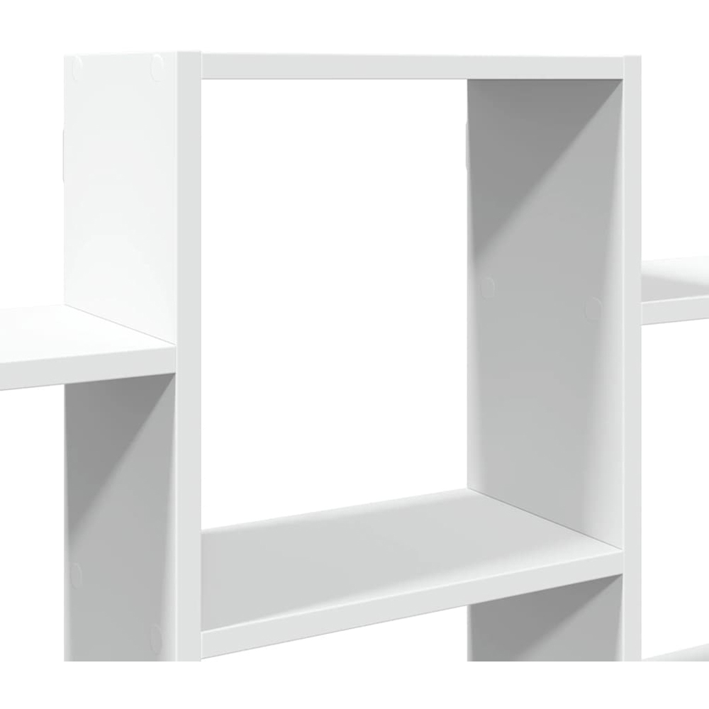 vidaXL 8 Shelf White Floating Wall Shelf Image 5