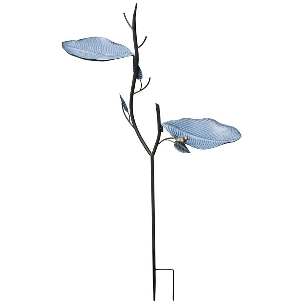 St Helens Metal Bird Feeder Leaves Image 1