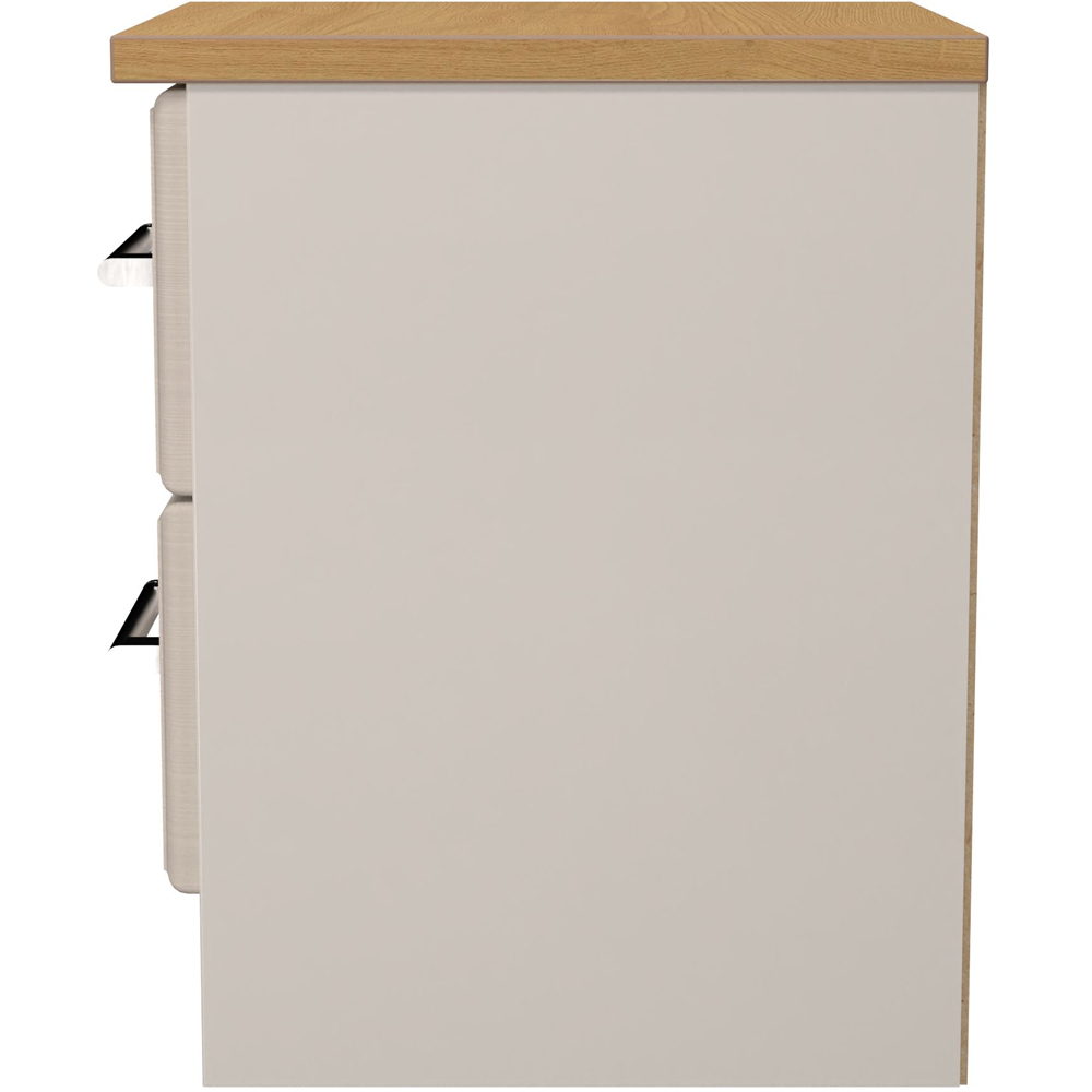 Crowndale Kent 5 Drawer Kashmir Ash and Modern Oak Compact Bedside Cabinet Ready Assembled Image 3