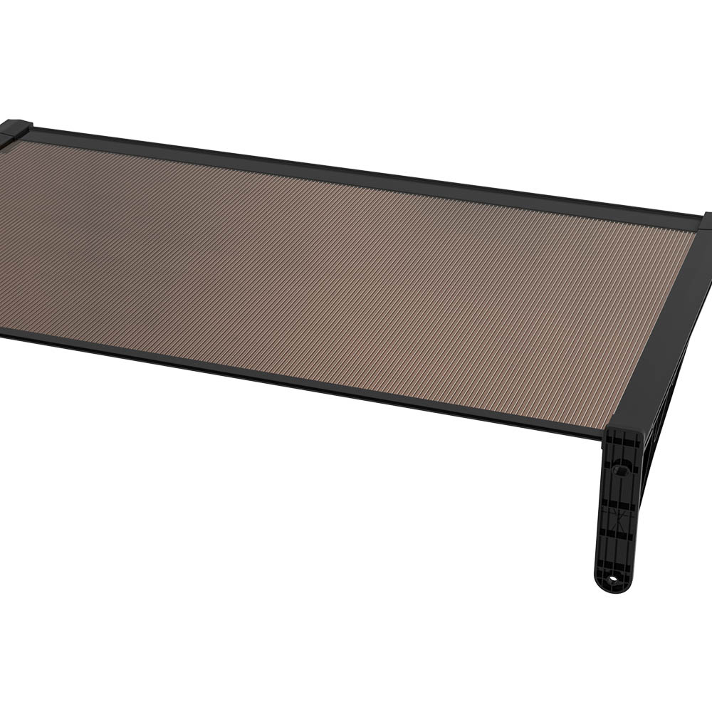 Living and Home Dark Brown Flat Door and Window Canopy 1.5 x 0.9m Image 4