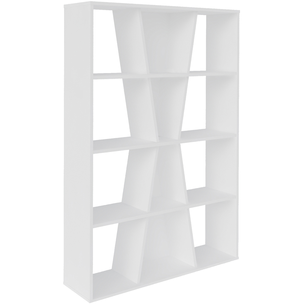 Seconique Naples 12 Shelf White Medium Bookcase Image 2