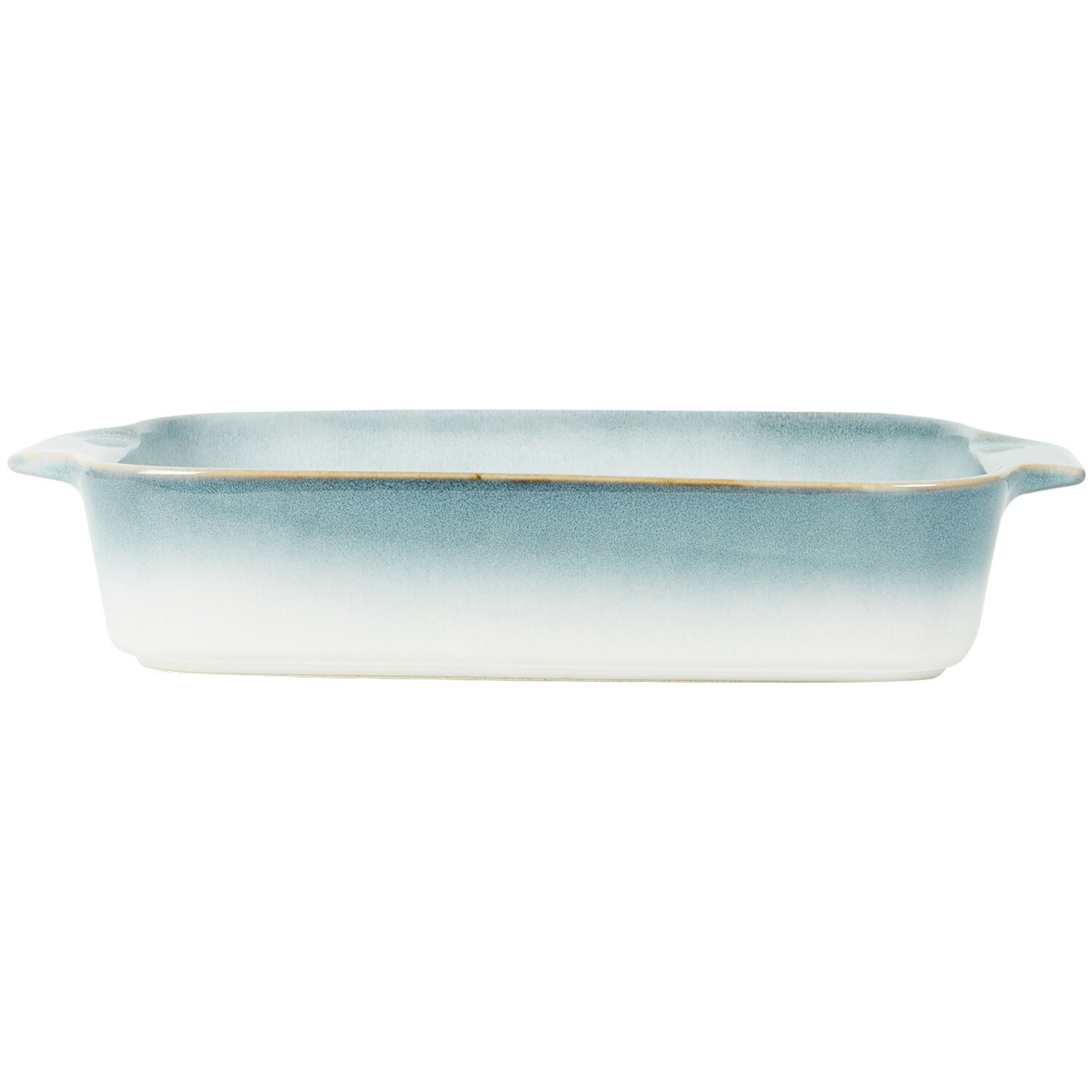 Santorini Reactive Glaze Roaster - Blue and White / Large Image 3