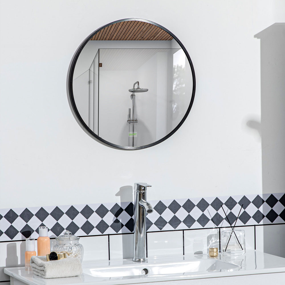 Kleankin Round Wall Mounted Bathroom Mirror Wilko