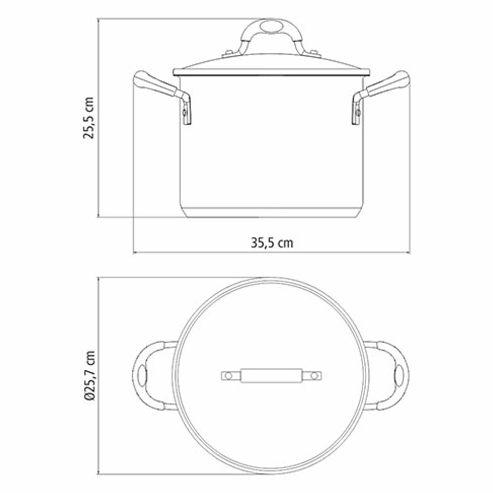 Tramontina 24cm Stainless Steel Pasta Stock Pot Image 6