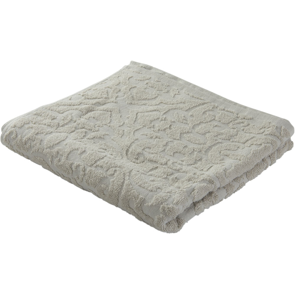 Wilko Jacquard Bath Towel Grey Wilko