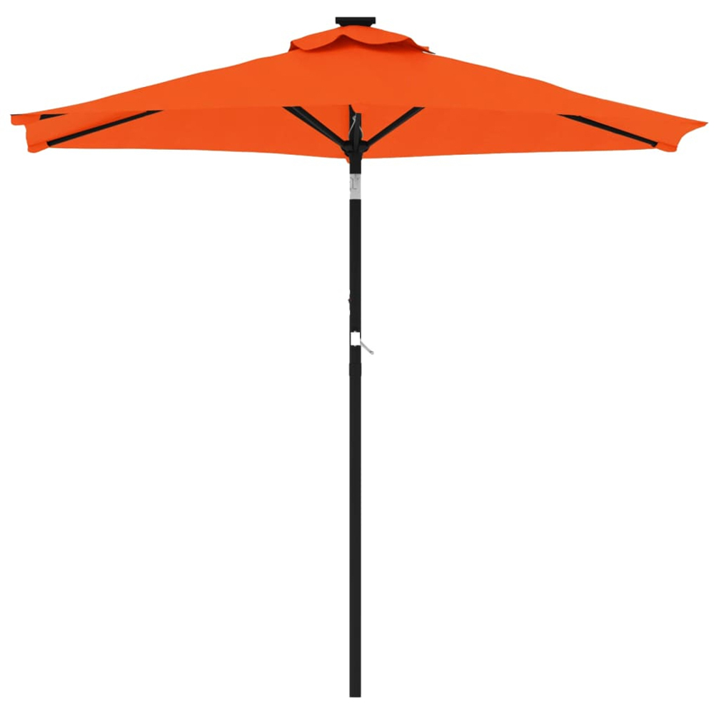 vidaXL Orange Garden Parasol with Steel Pole 2.25m Image 2