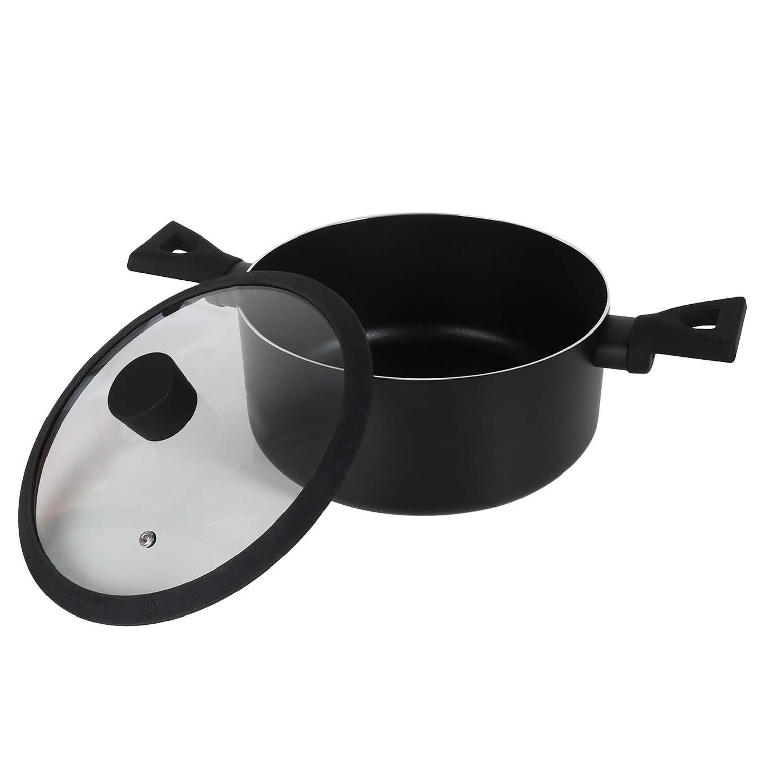 Soft Touch Non Stick Saucepan Set - Black / 20cm Saucepan Image 13