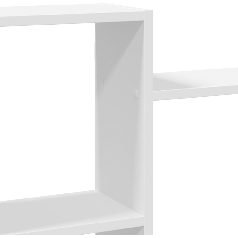 vidaXL 8 Shelf White Floating Wall Shelf Image 6