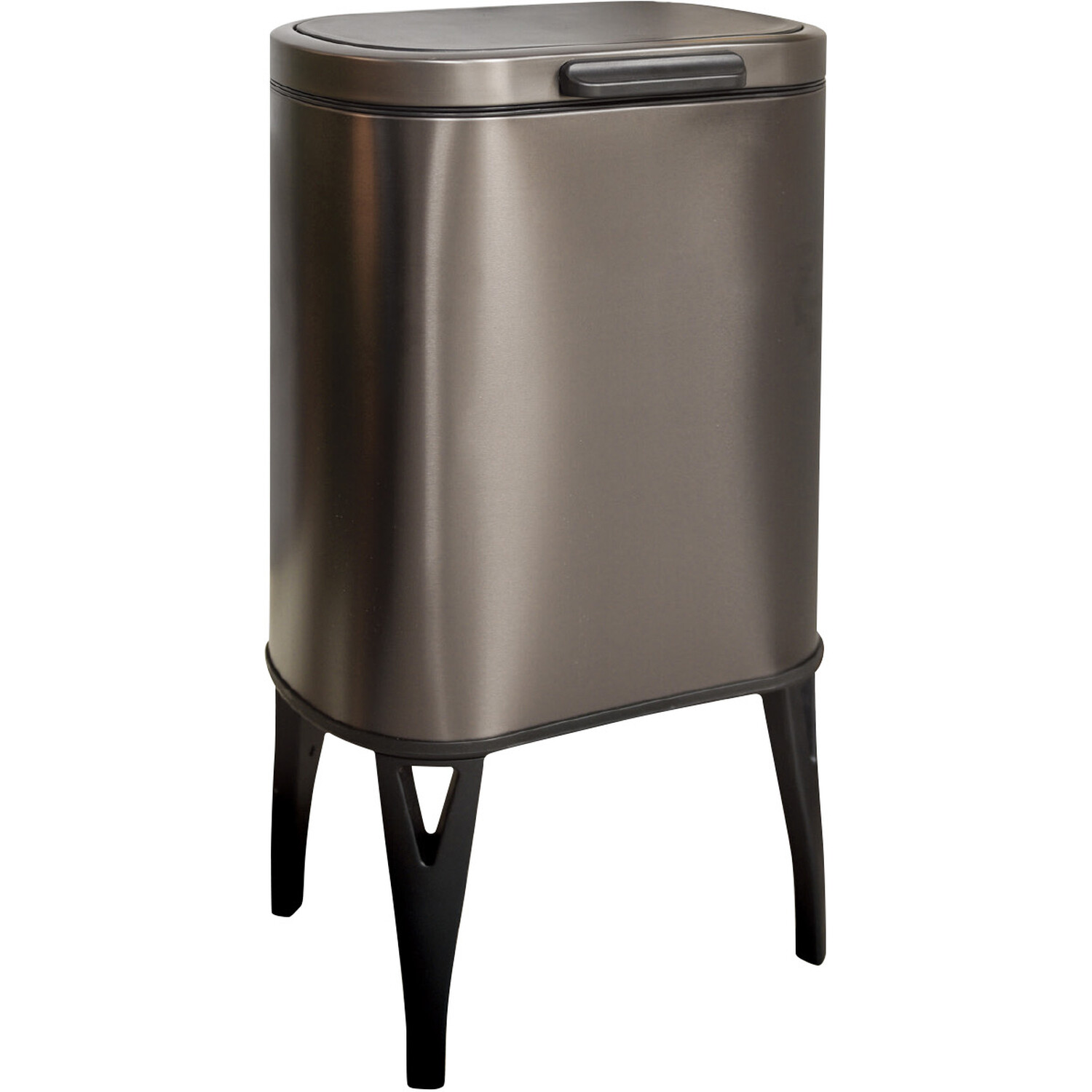 Kitchen Master 35L Push Dustbin with Legs Dark Grey Image 1