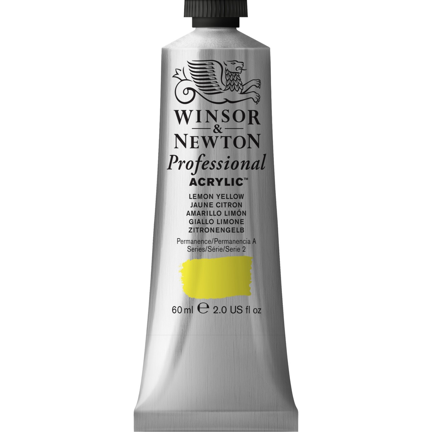 Winsor and Newton 60ml Professional Acrylic Paint - Lemon Yellow Image 1