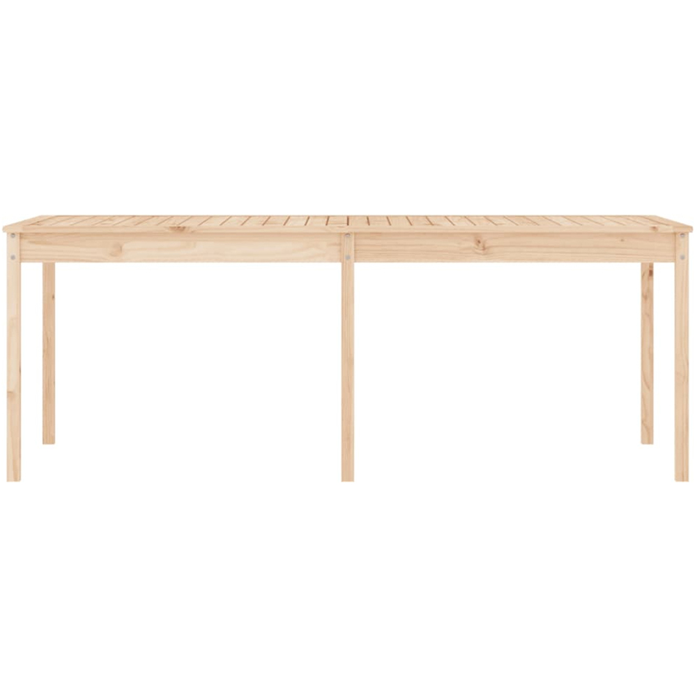 vidaXL 8 Seater Solid Pine Wood Garden Dining Table Natural Image 4